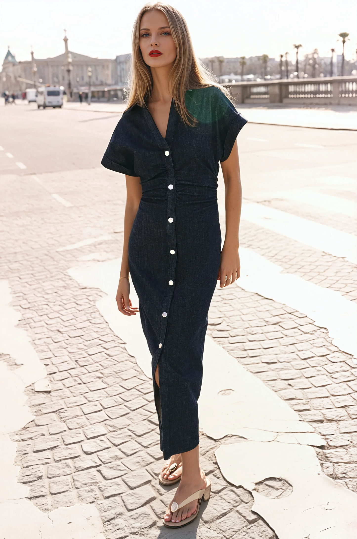 Denim Commute Dress Sale & Fast Shipping