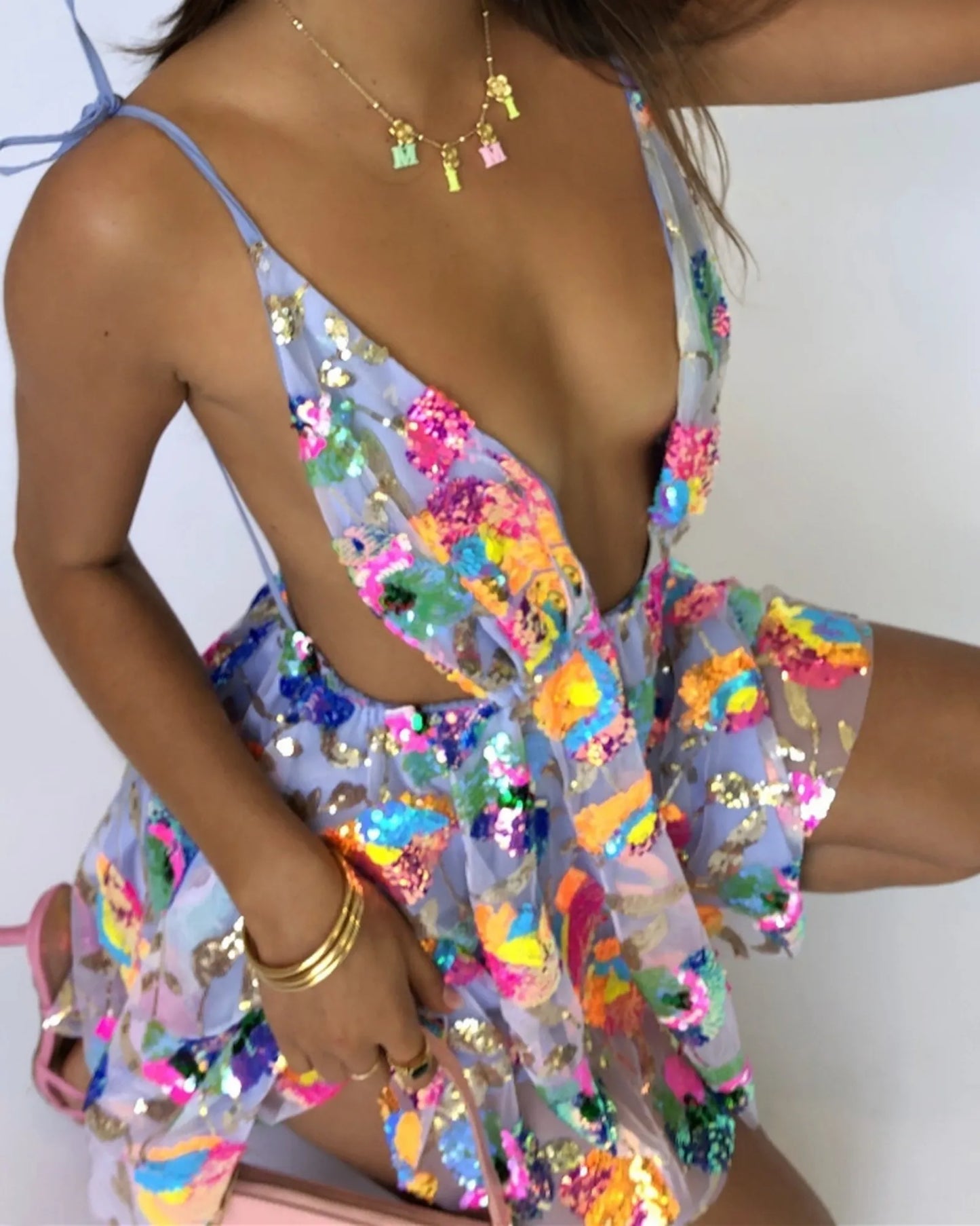 Run Away with the Circus Mini Dress Purple