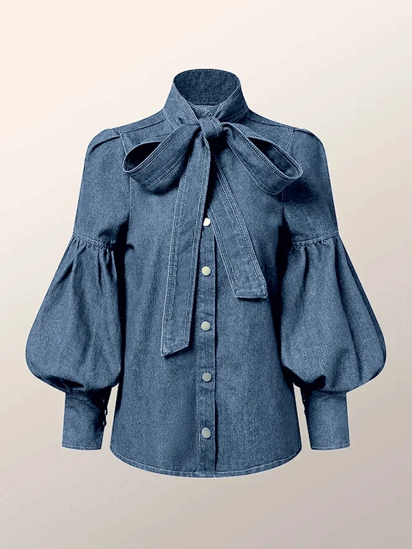 Bow Denim shirt