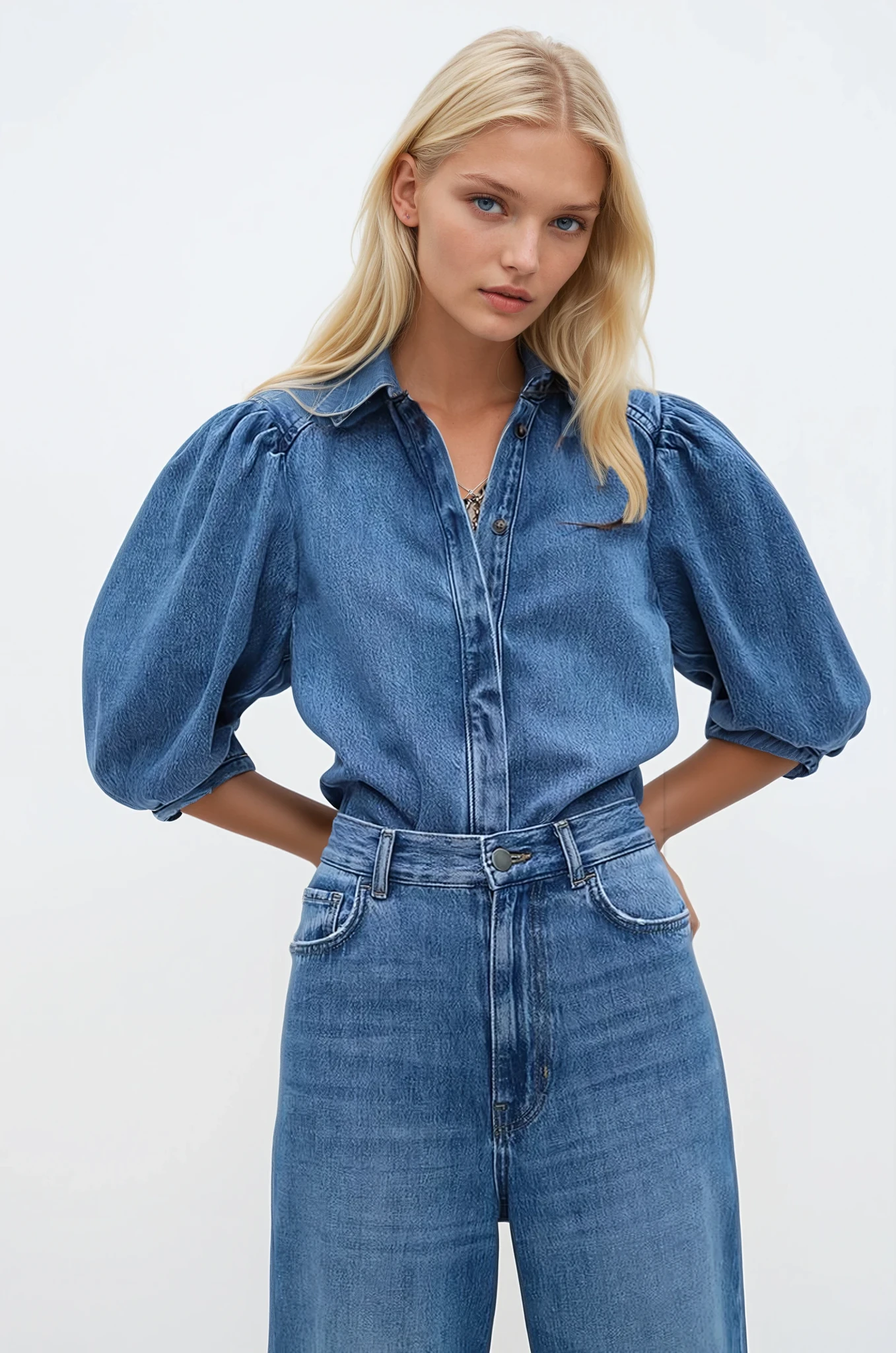 Denim Girlie Top