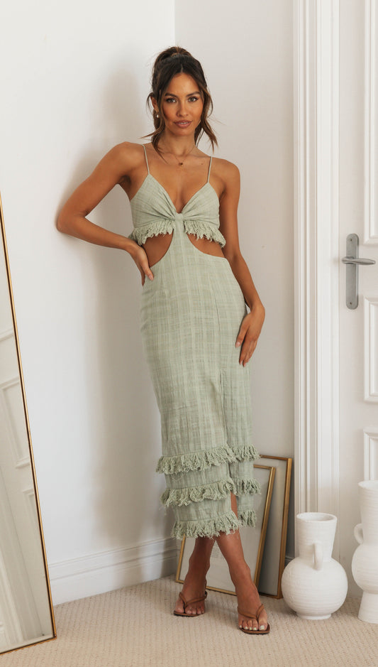 Lila Luxe Dress Green