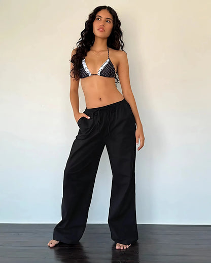 Haven Slouchy Drawstring Pants Black