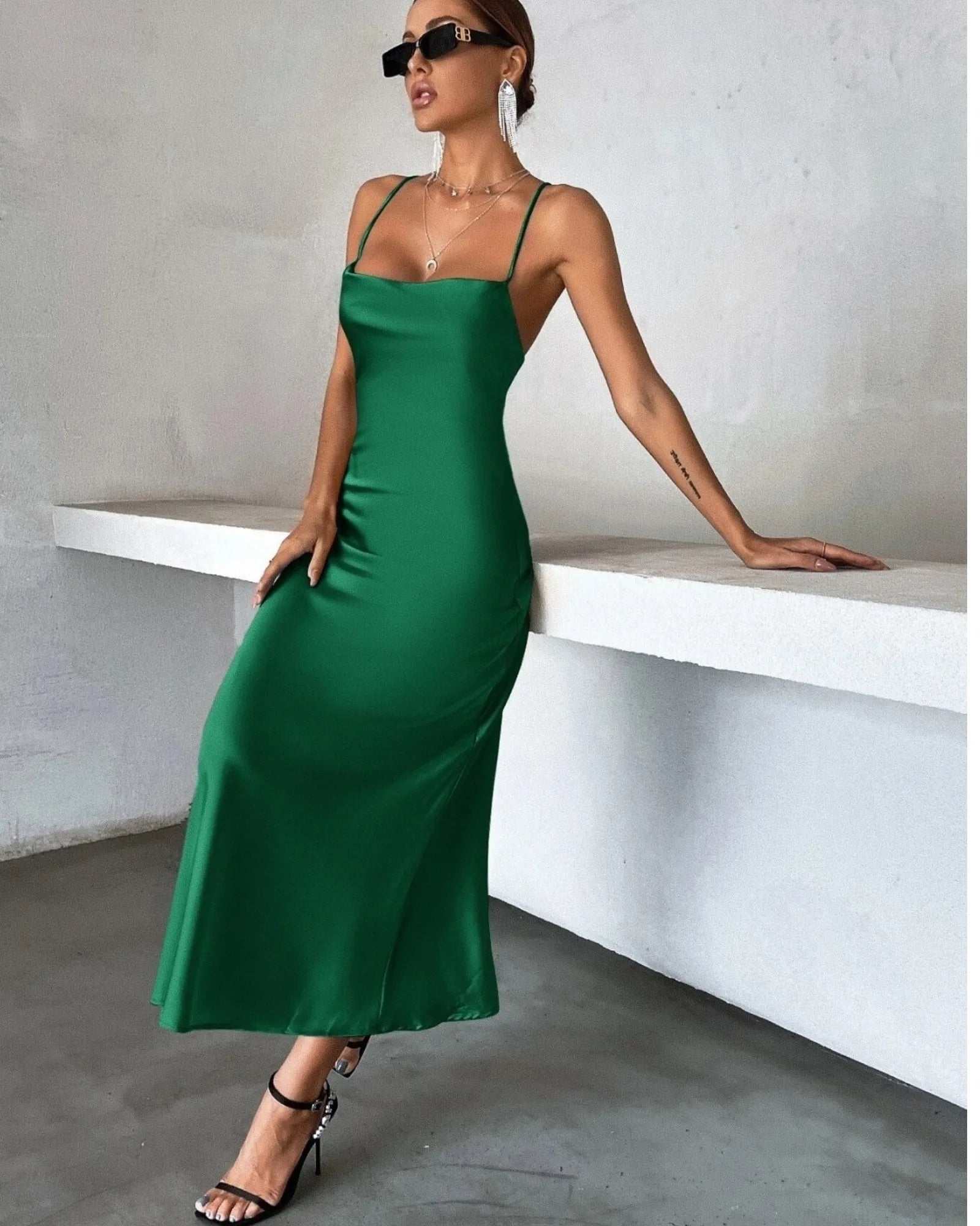 Meet Me At Midnight™ Dress Green black jasper