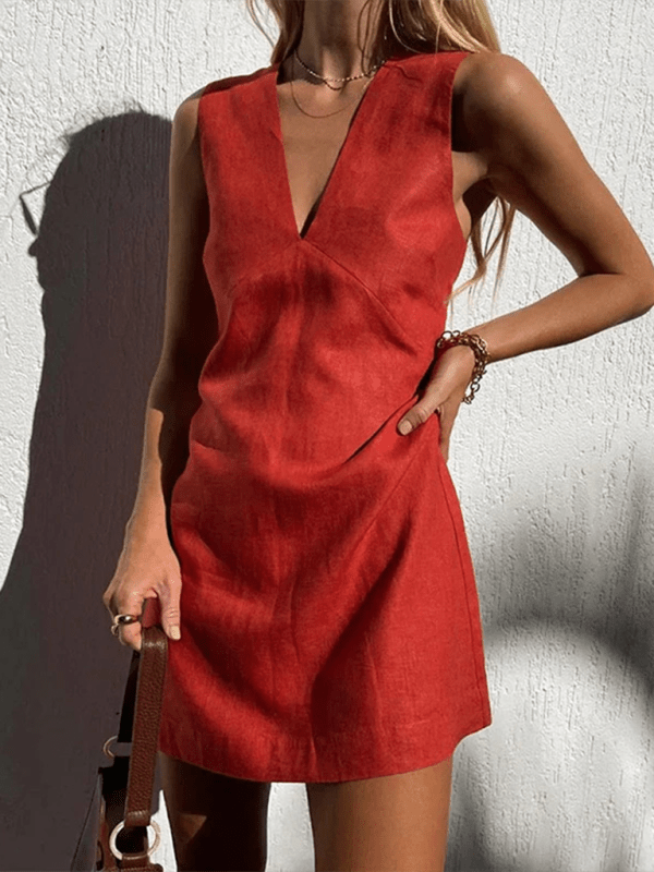 Aria™ Linen Dress - Bikini Saturdays