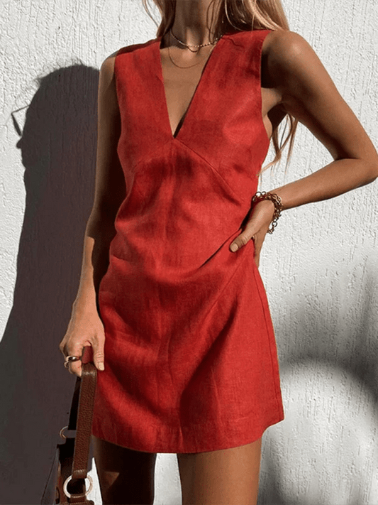 Aria™ Linen Dress - Bikini Saturdays
