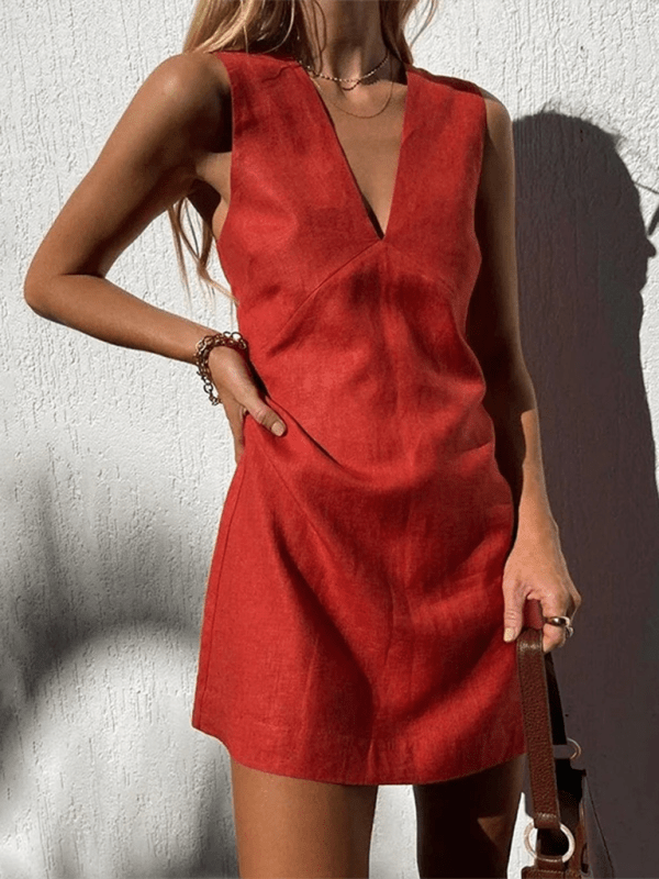 Aria™ Linen Dress - Bikini Saturdays