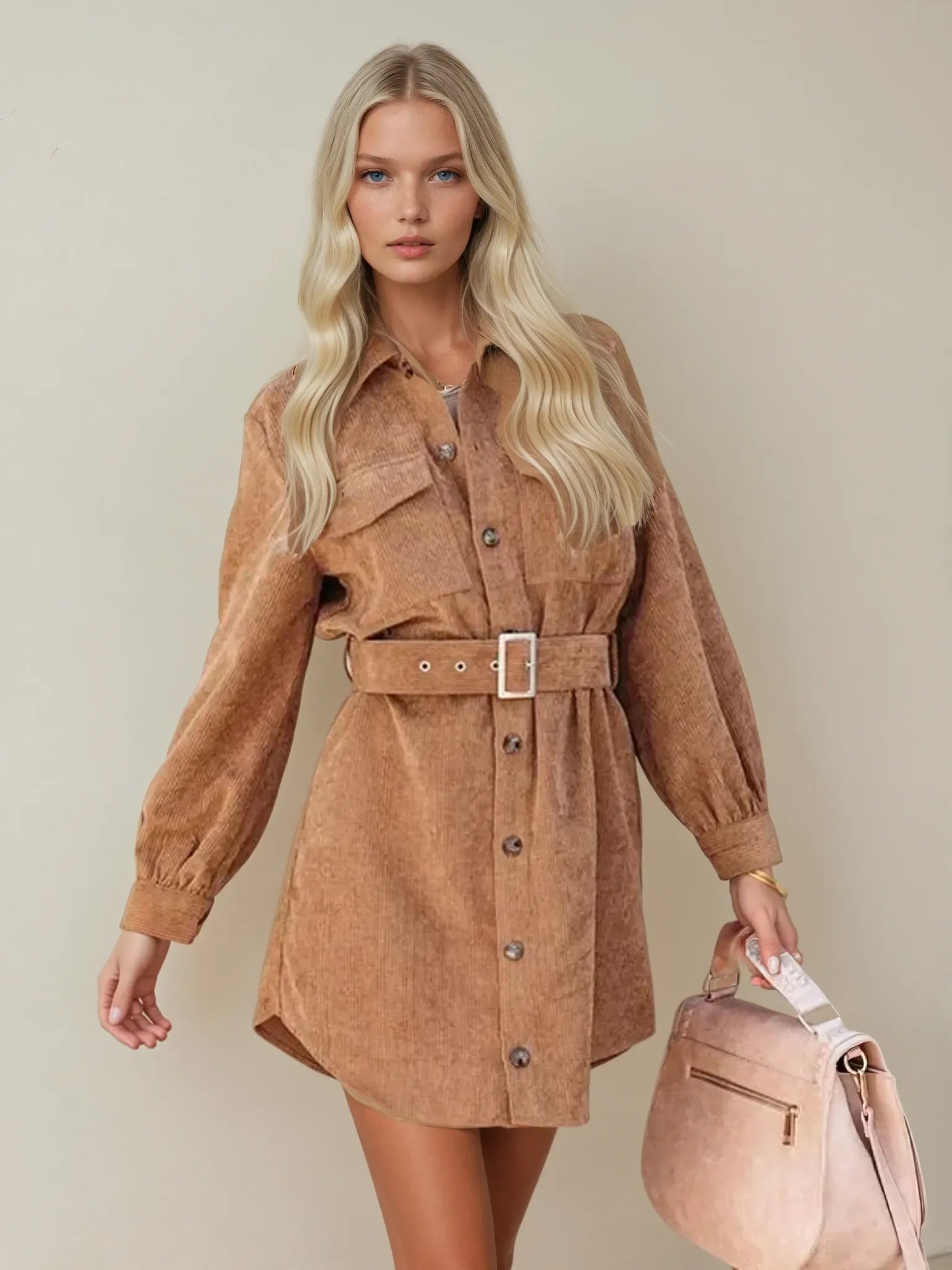 Harper Corduroy Shirt Dress - Bikini Saturdays