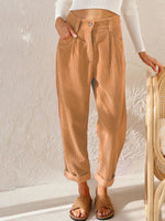 Windsor™ High Waist Corduroy Lounge Pants Orange
