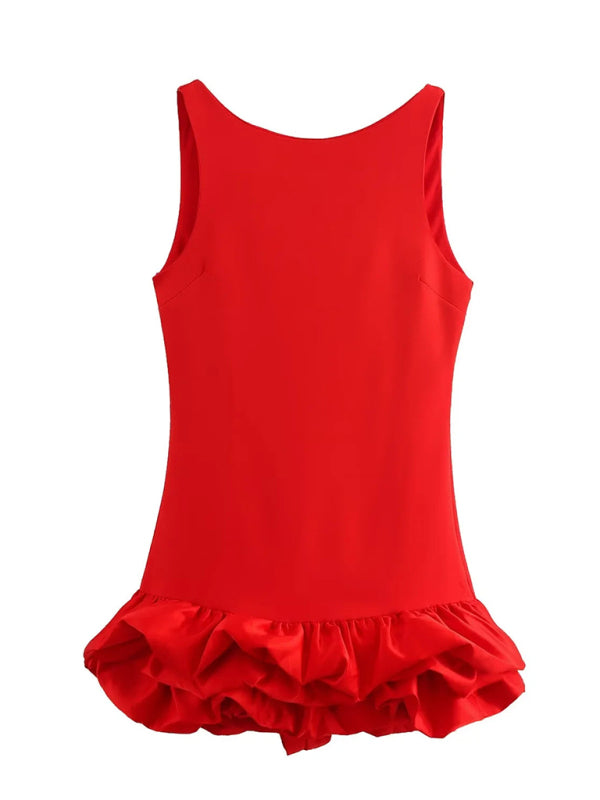 The Twirl Away Dress Red