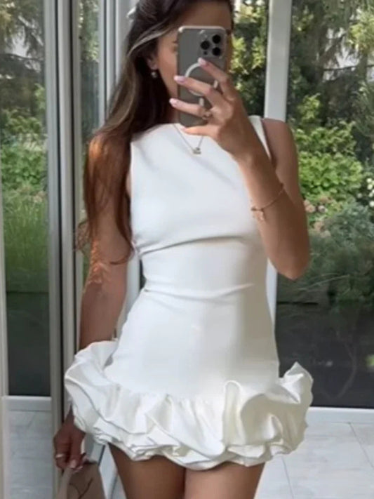 The Twirl Away Dress White