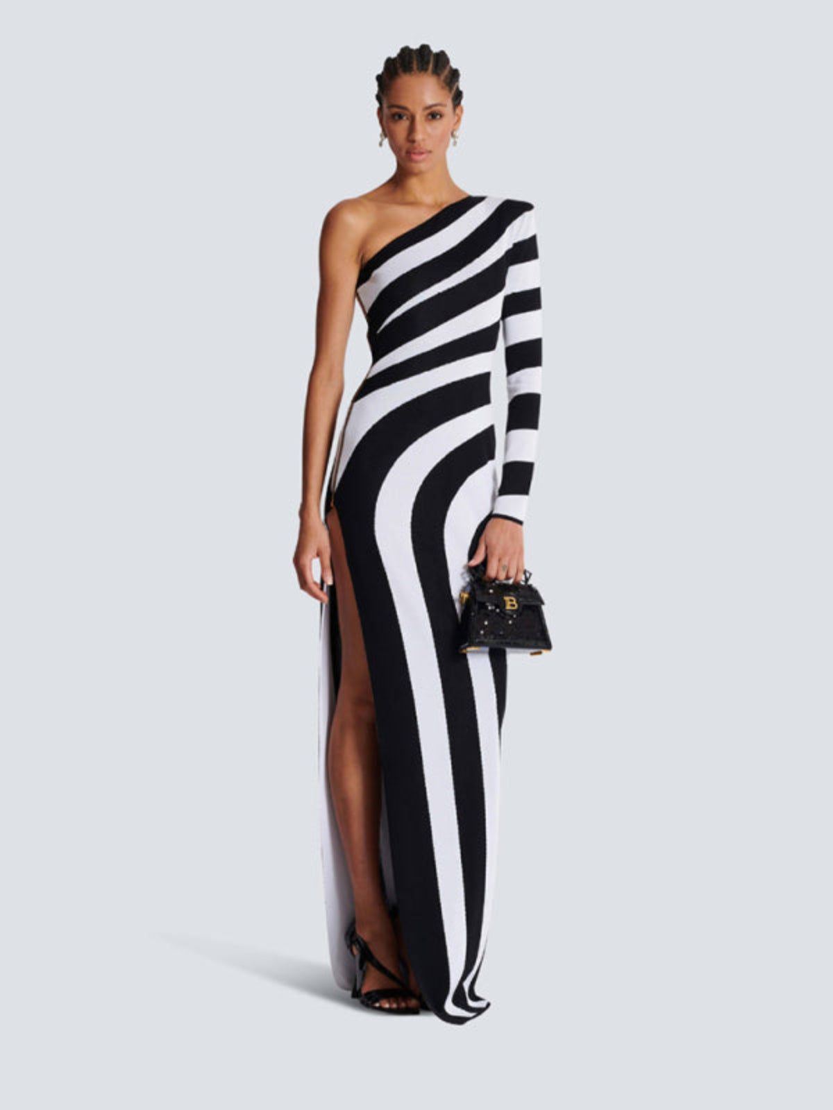 Zebra Dress Black