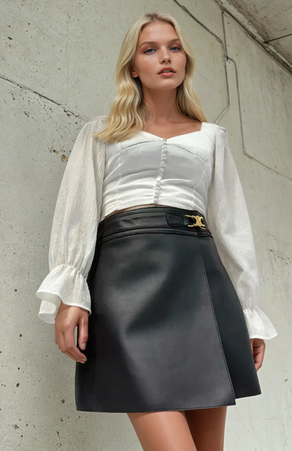 Sender Leather Skirt