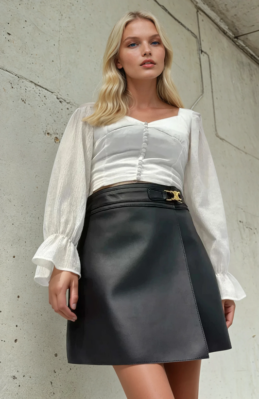 Sender Leather Skirt